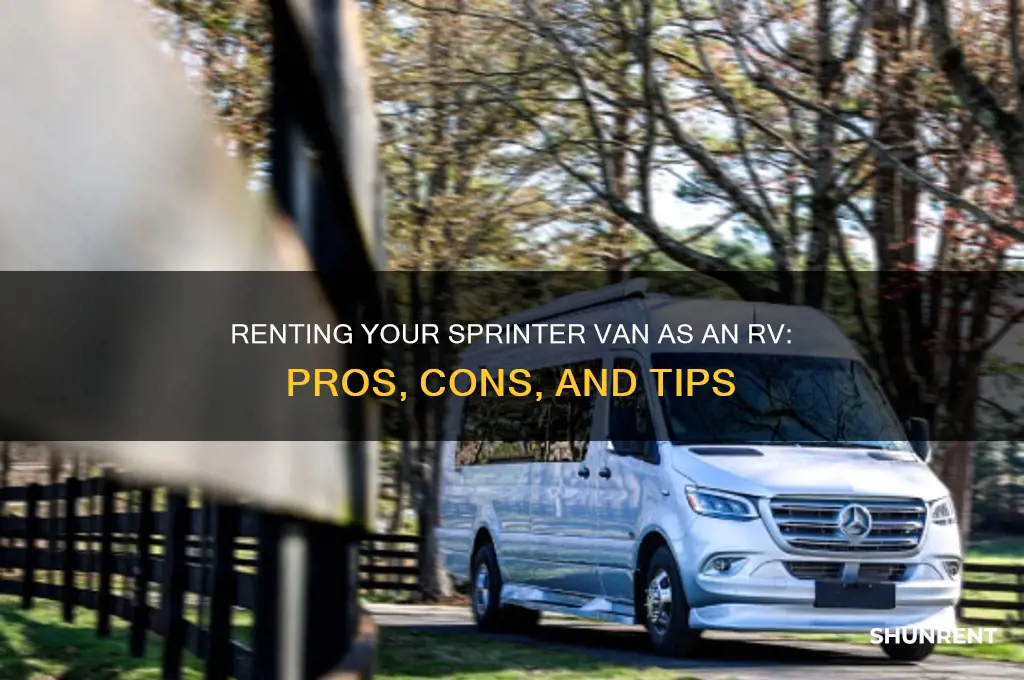 should i rent my sprinter van as an rv