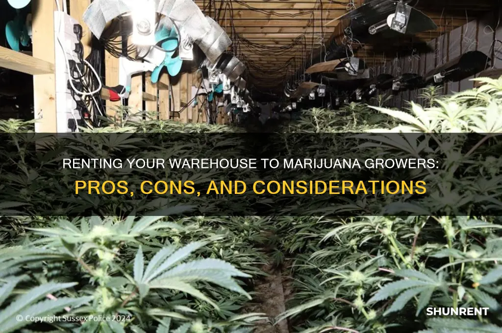 should i rent my warehouse to marajane growers