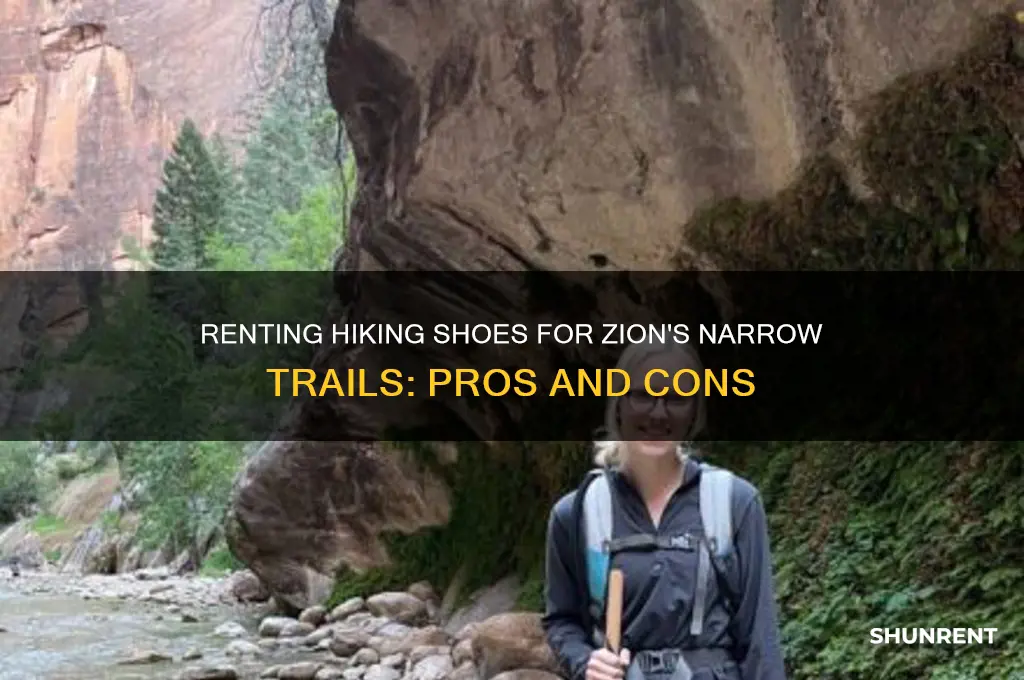 should i rent shoes for zion narrow hiking