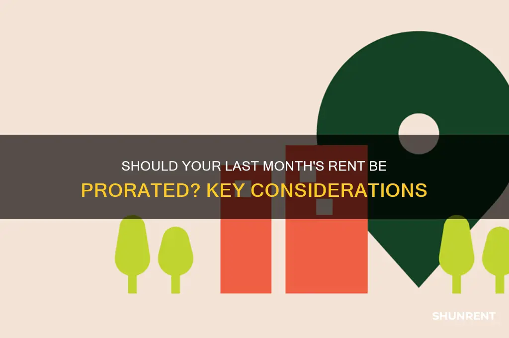 should last month of rent be prorated