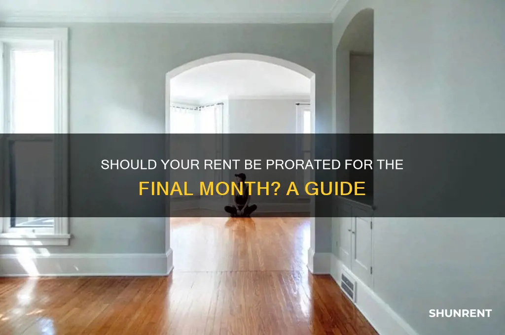 should my rent be prorated for final month