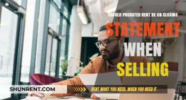 Should Prorated Rent Appear on Your Closing Statement When Selling?