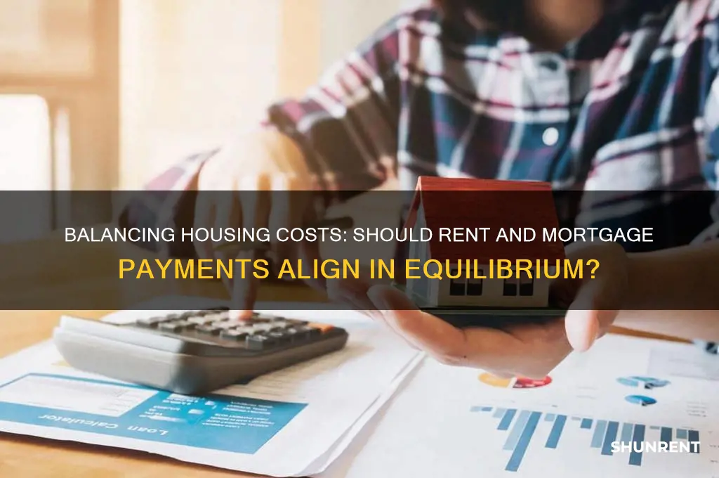 should rent and mortgage payments be the same in equibilibrium