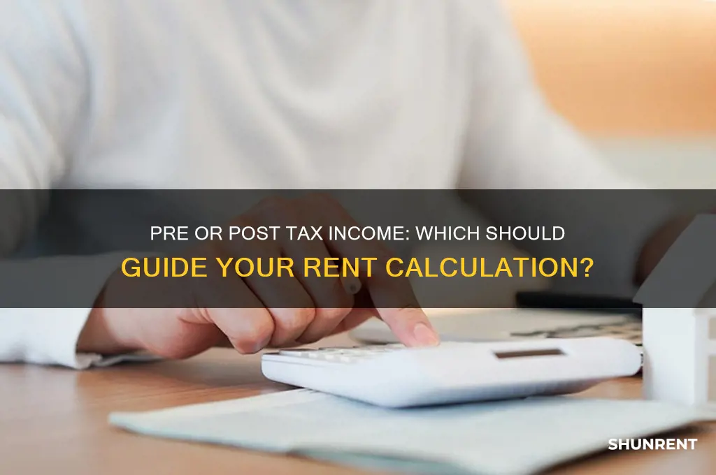 should you calculate rent on pre or post tax income