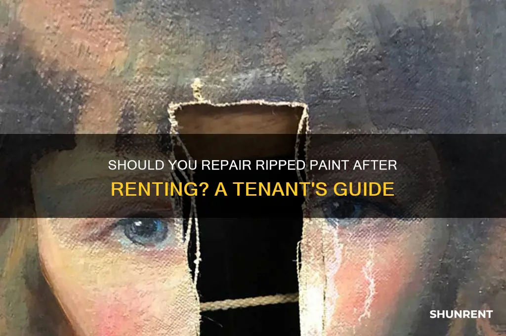 should you fix ripped paint ater rent