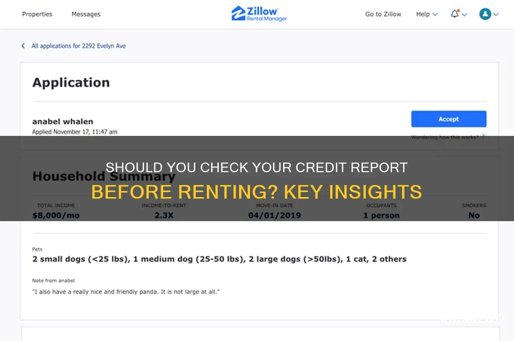 should you request your credot report before renting