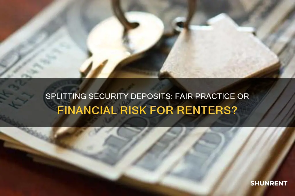 should you split security deposit by rent