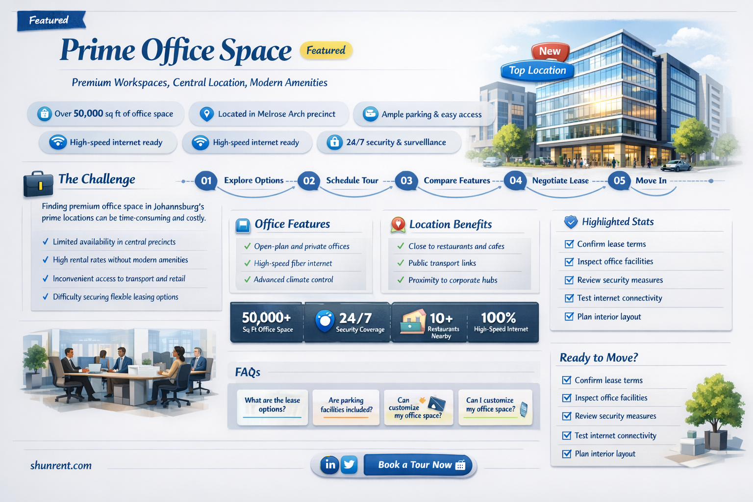 a-grade office to rent melrose arch precinct
