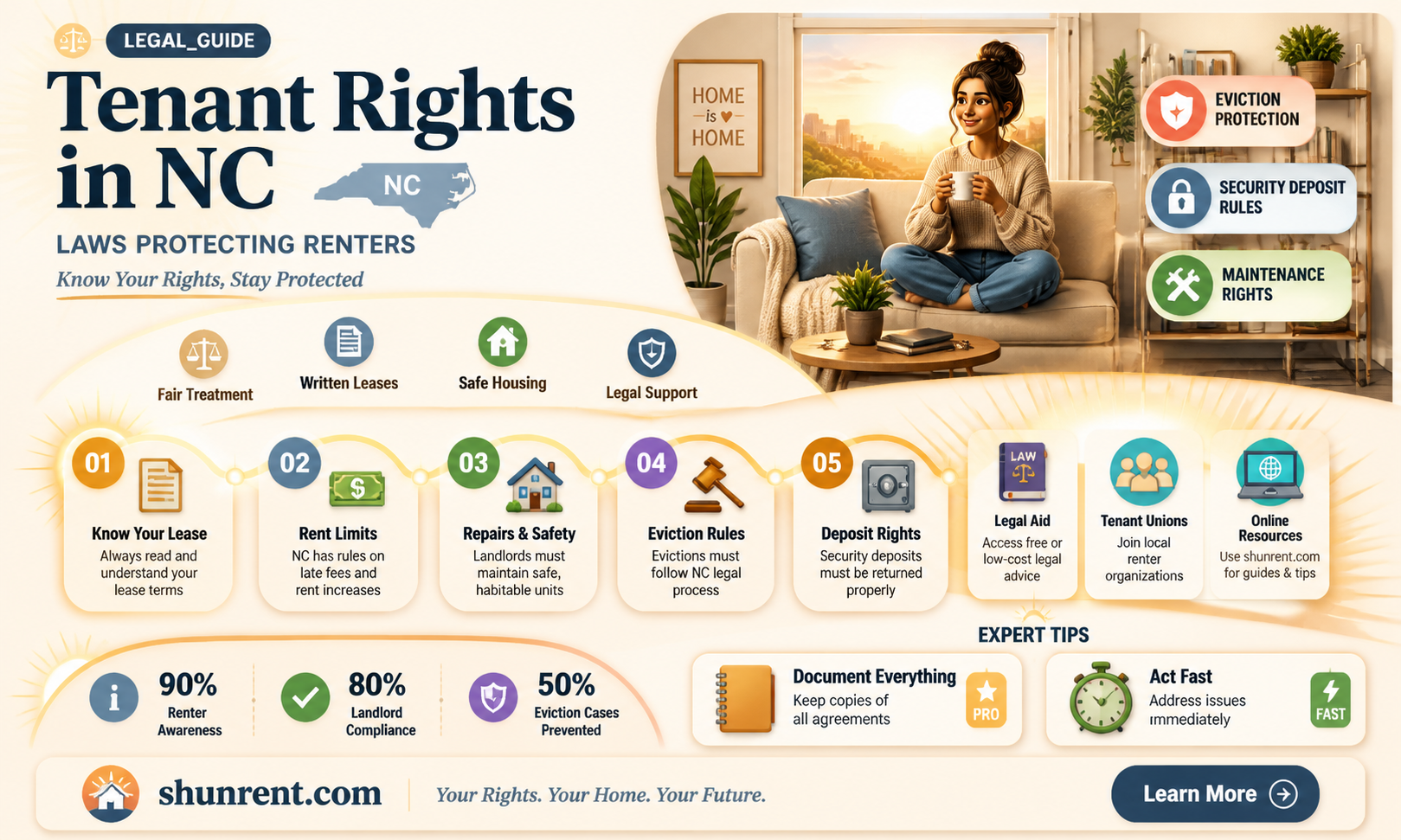 are renter protection by which laws in nc