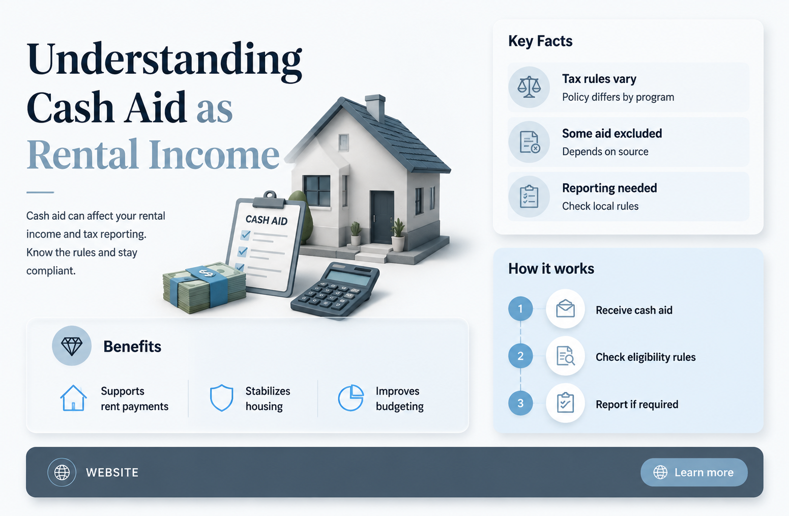 does cash aid count as income for renting