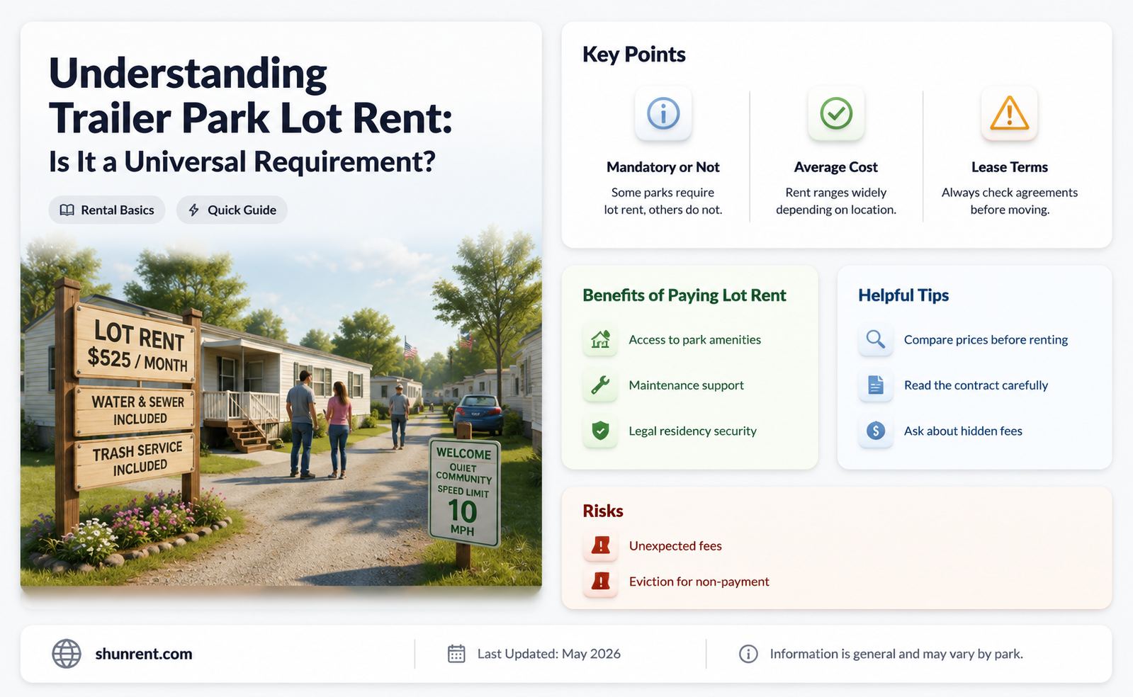 do all trailer parks have lot rent