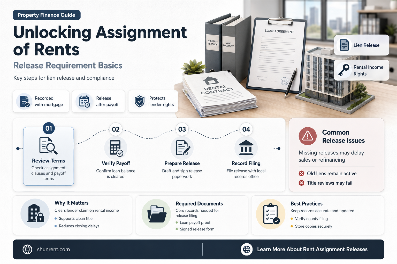 does an assignment of rents need to be released