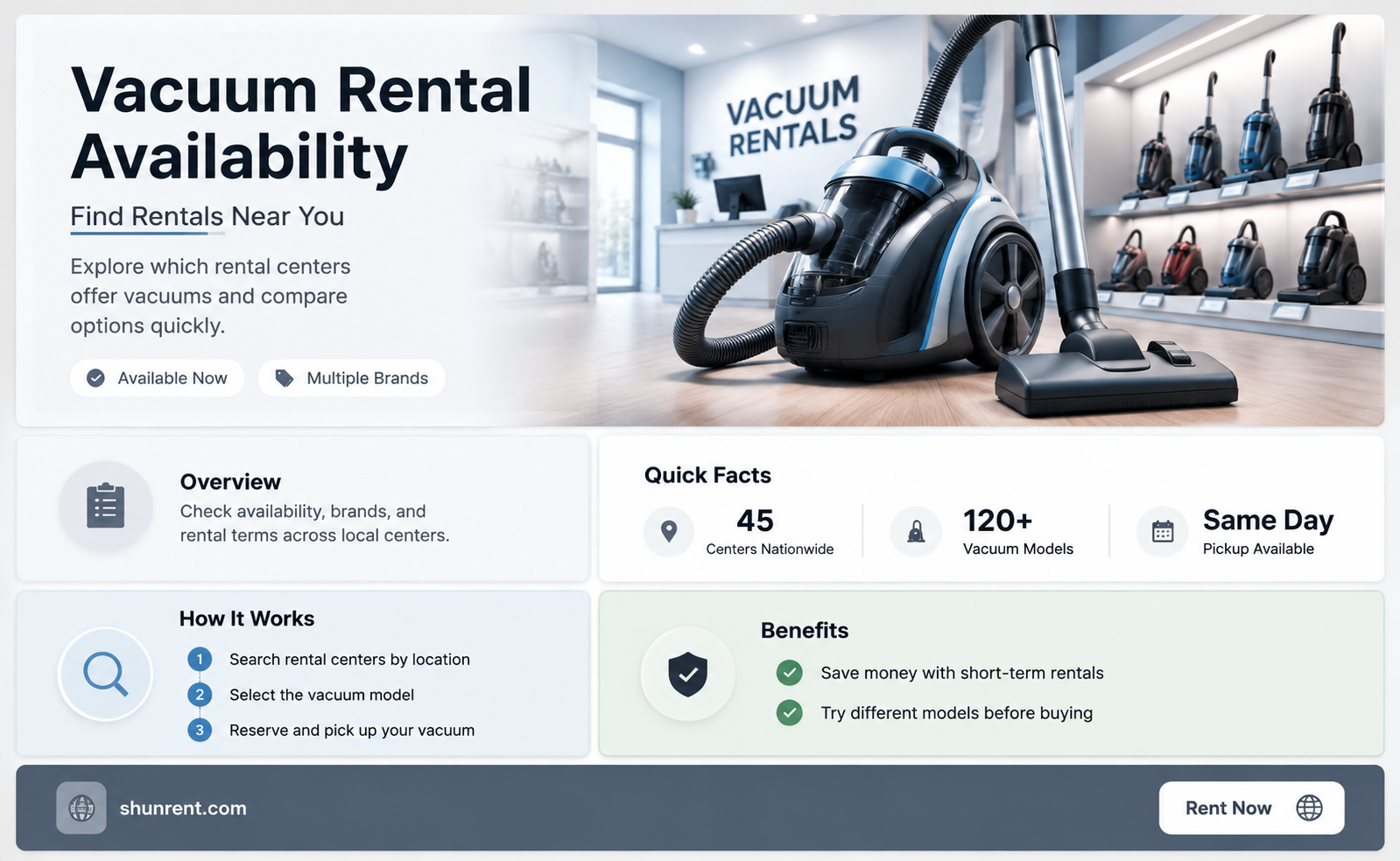 do any of the rental centers rent vacuum cleaners
