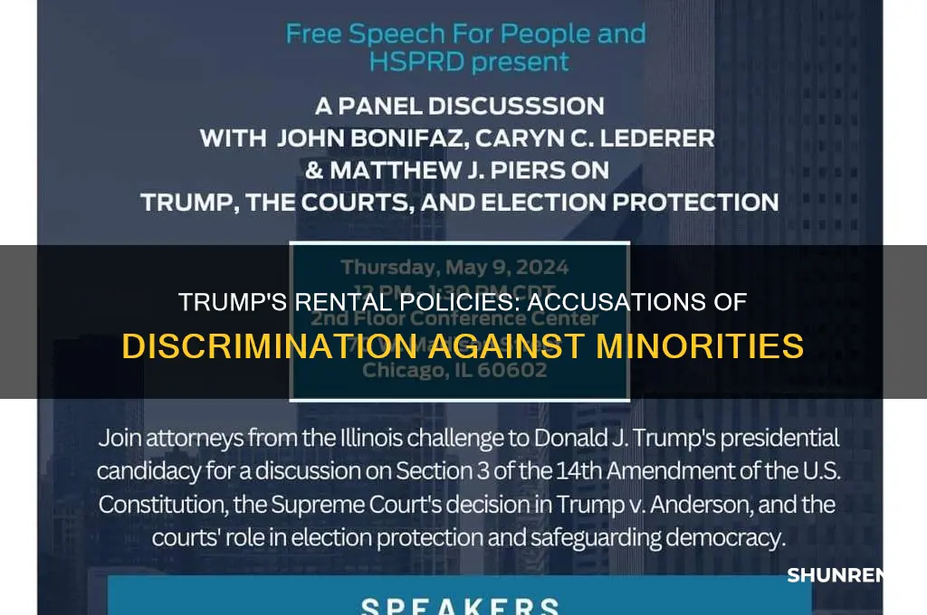 was donald trump accused of not renting to minorities
