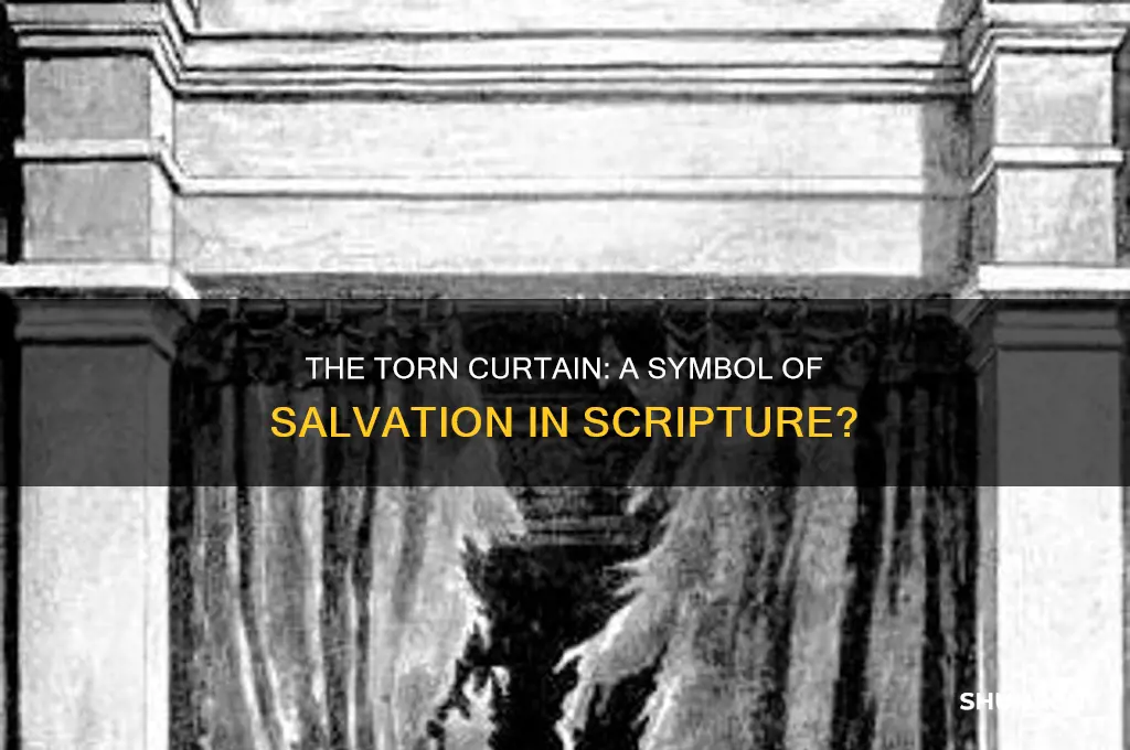 was the curtain being rent a symbol of salvation