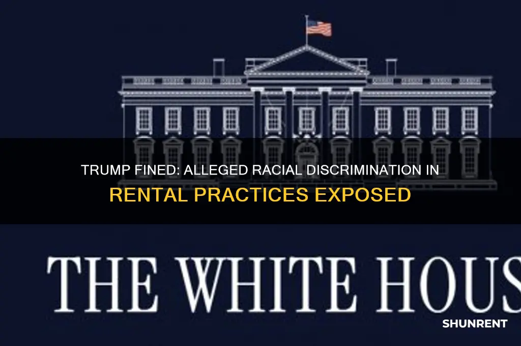 was trump fined for denying black