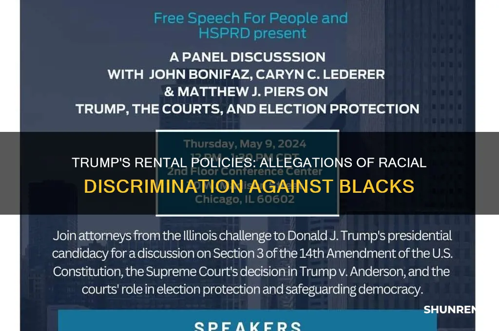 was trump not wanting to rent to blacks