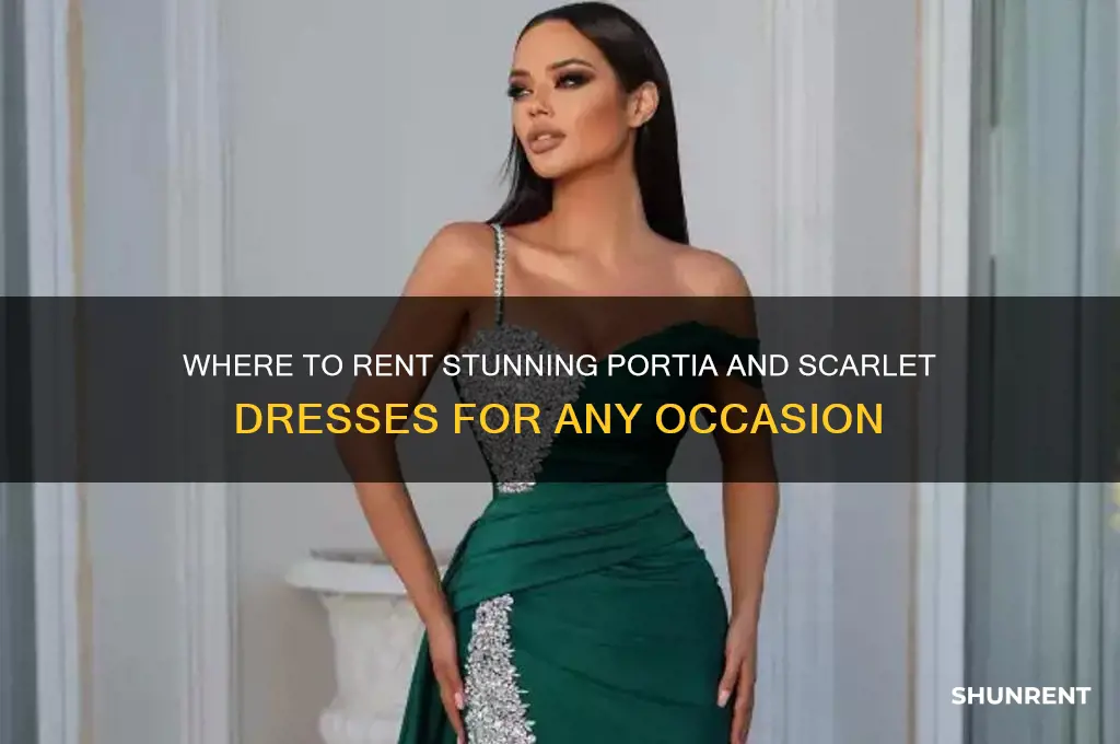 were to rent a portia and scarlet dress