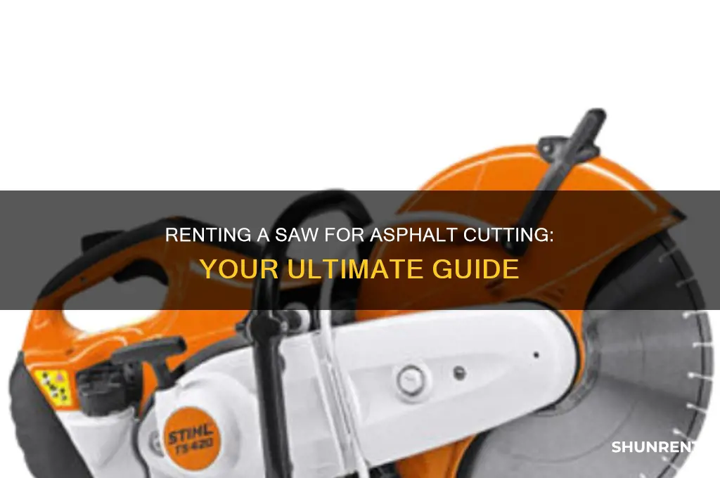 were to rent a saw to cut ashalt