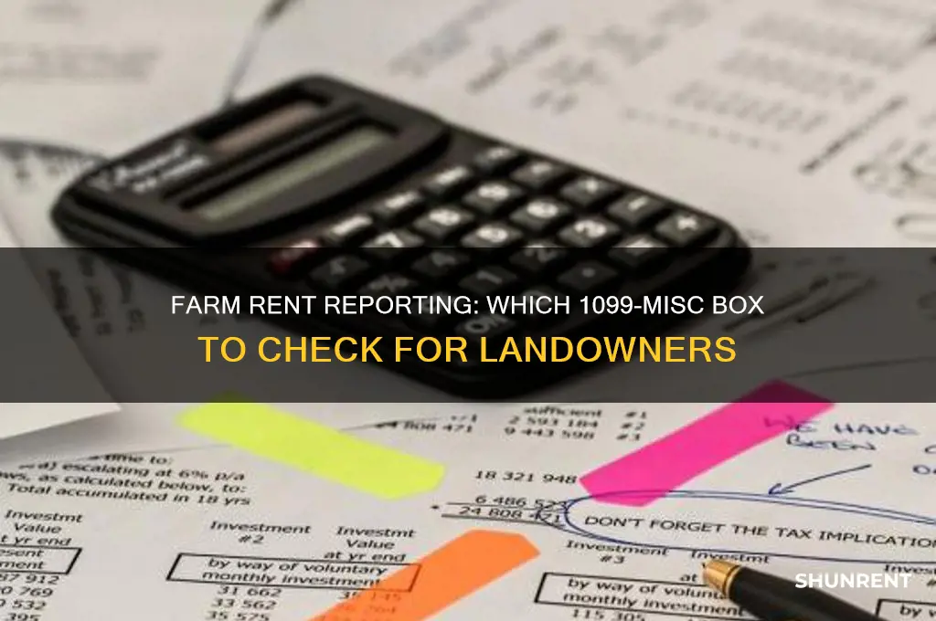 what 1099 misc box checked for farm rent
