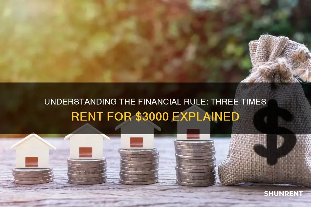 what 3 times the rent for 3000