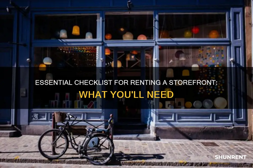 what all would you need to rent a storefront