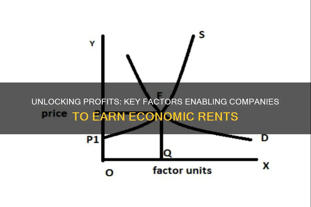 what allows a company to earn economic rents