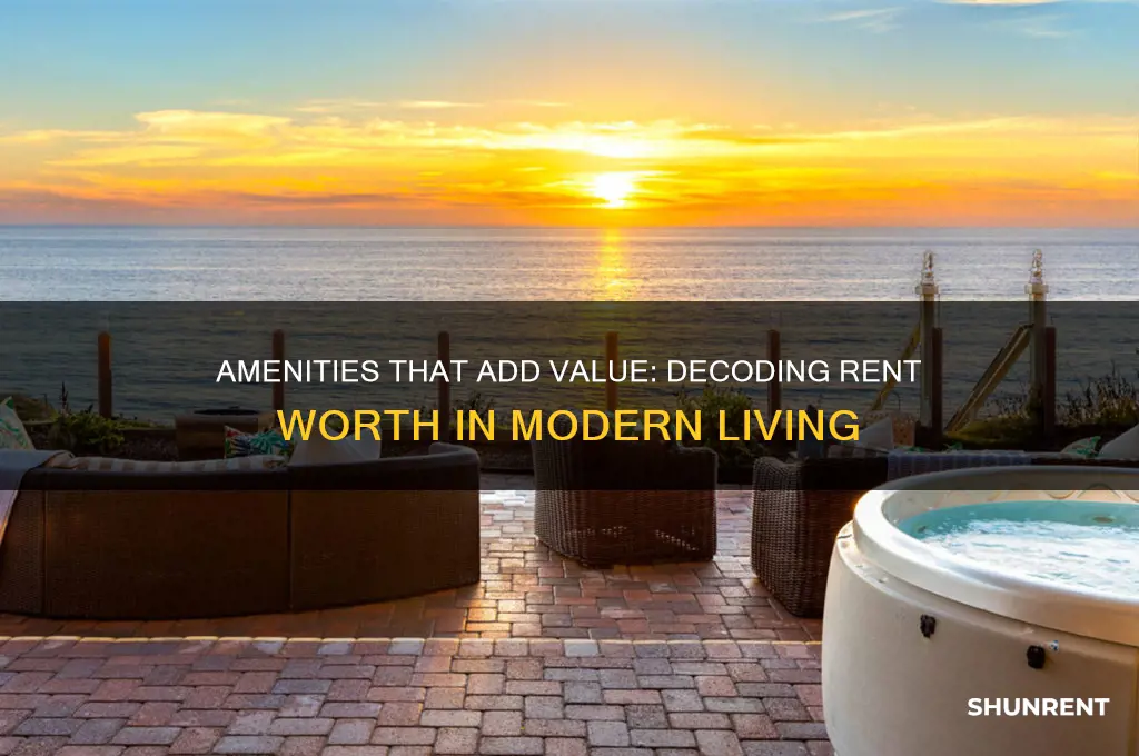 what are different amenities worth in rent