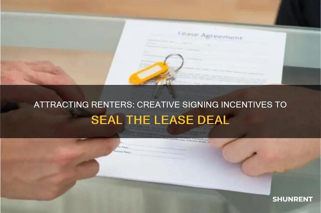 what are good signing incentives for a renter