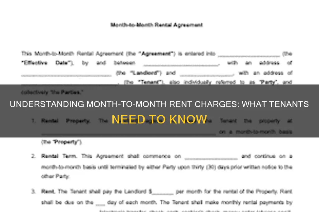what are month to month charges on rent