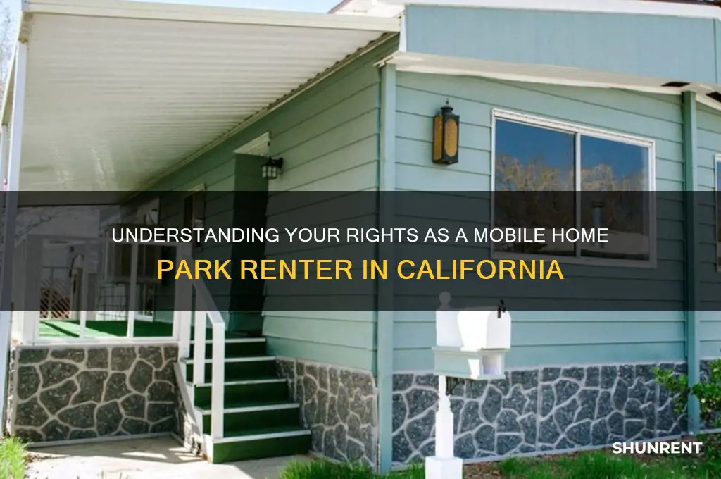what are my rights as a mhp renter in california
