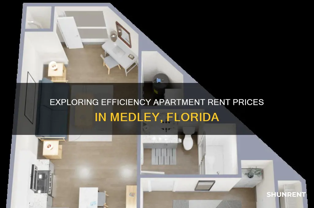 what are rent amount for efficiency in medley