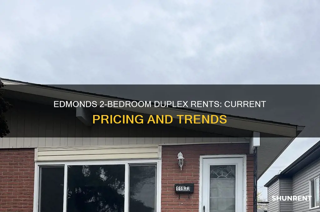 what are rents 2 bedroom duplex in edmonds