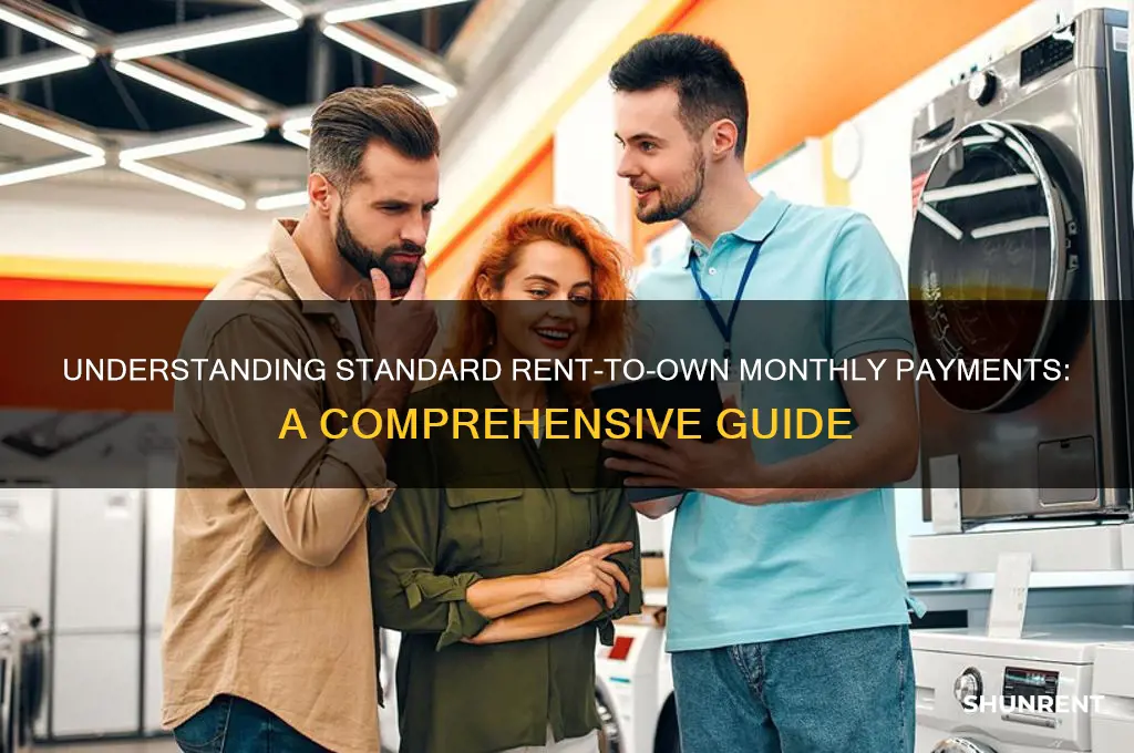 what are standard rent to own monthly payments