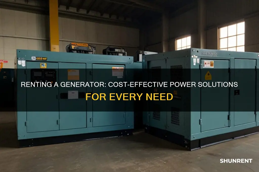 what are the benefits of renting a generator