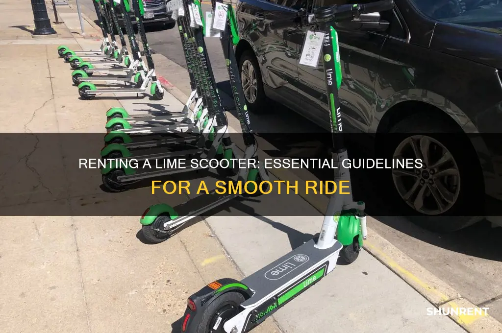what are the guidelines for renting a lime scooter