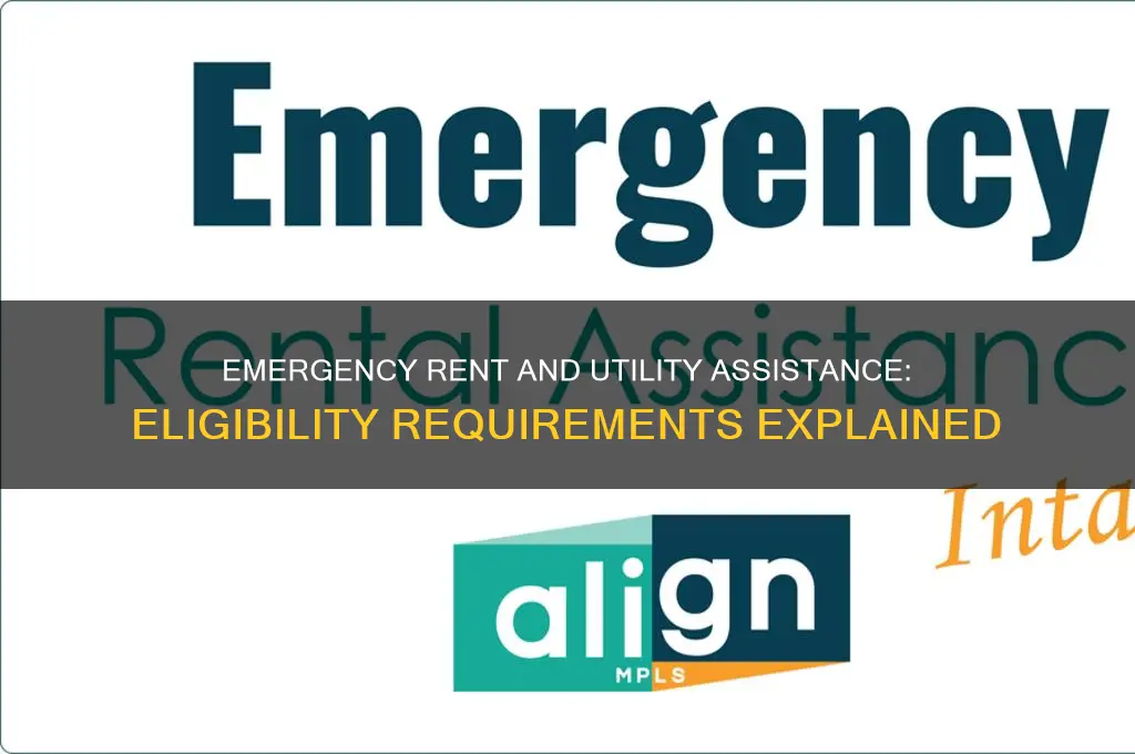 what are the requirements for emergency assistance for rent utilities