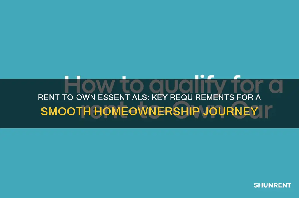 what are the requirements for rent to own
