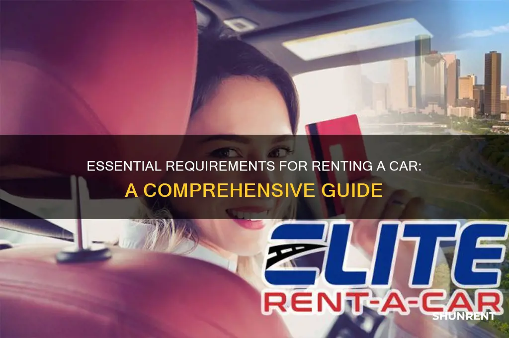 what are the requirements to rent a card