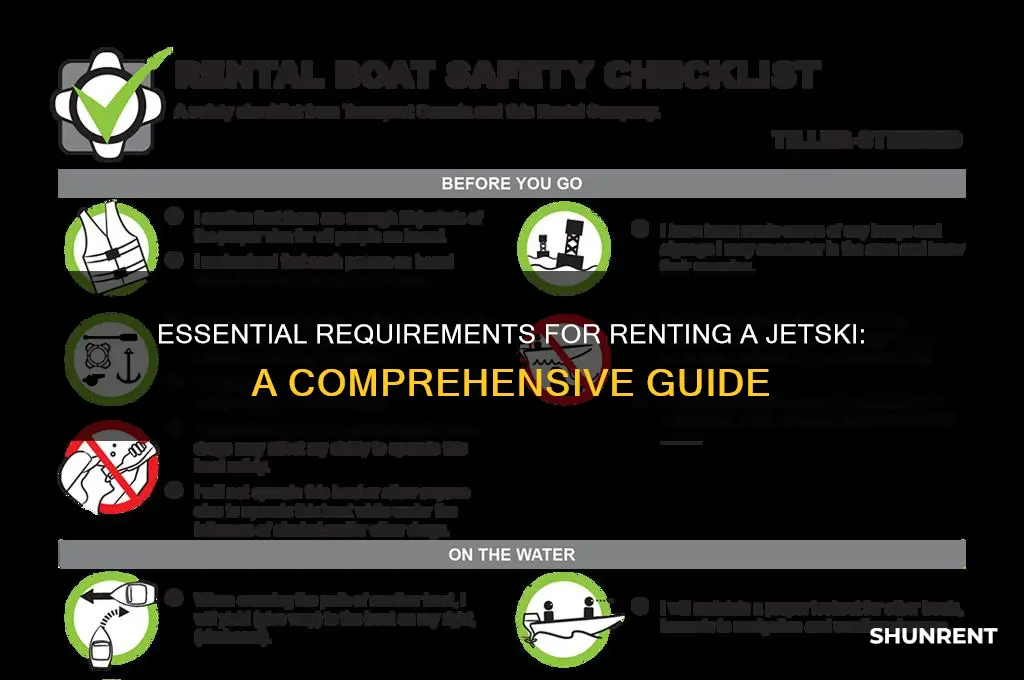 what are the requirements to rent a jetski