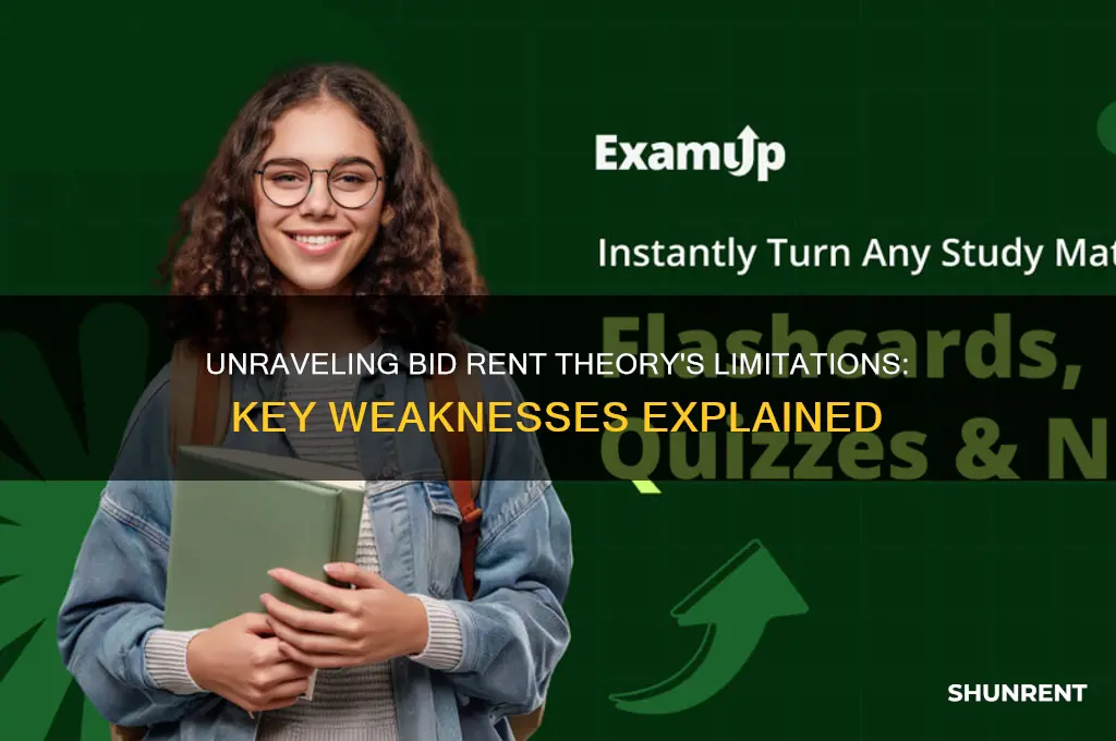 what are the weaknesses of the bid rent theory