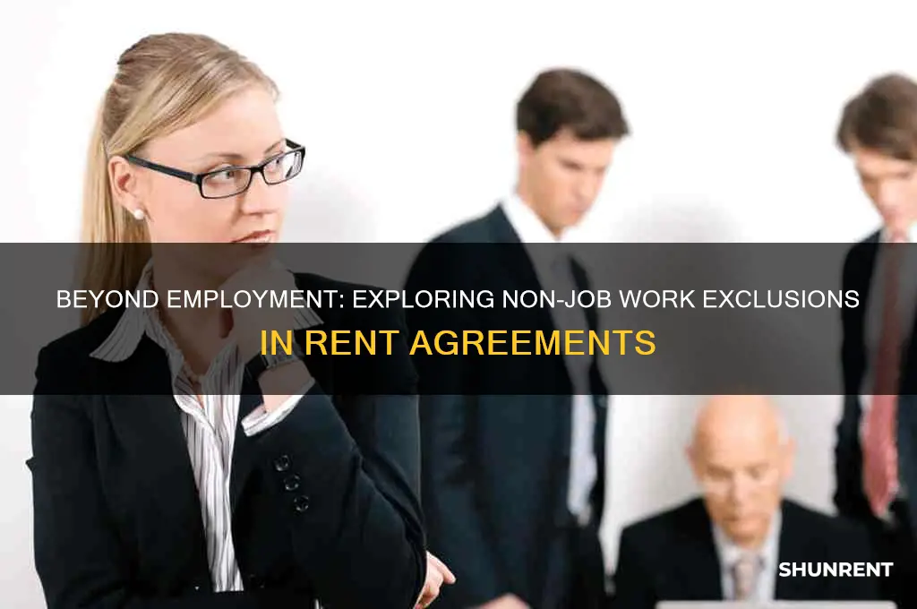 what are work except job not included for rent