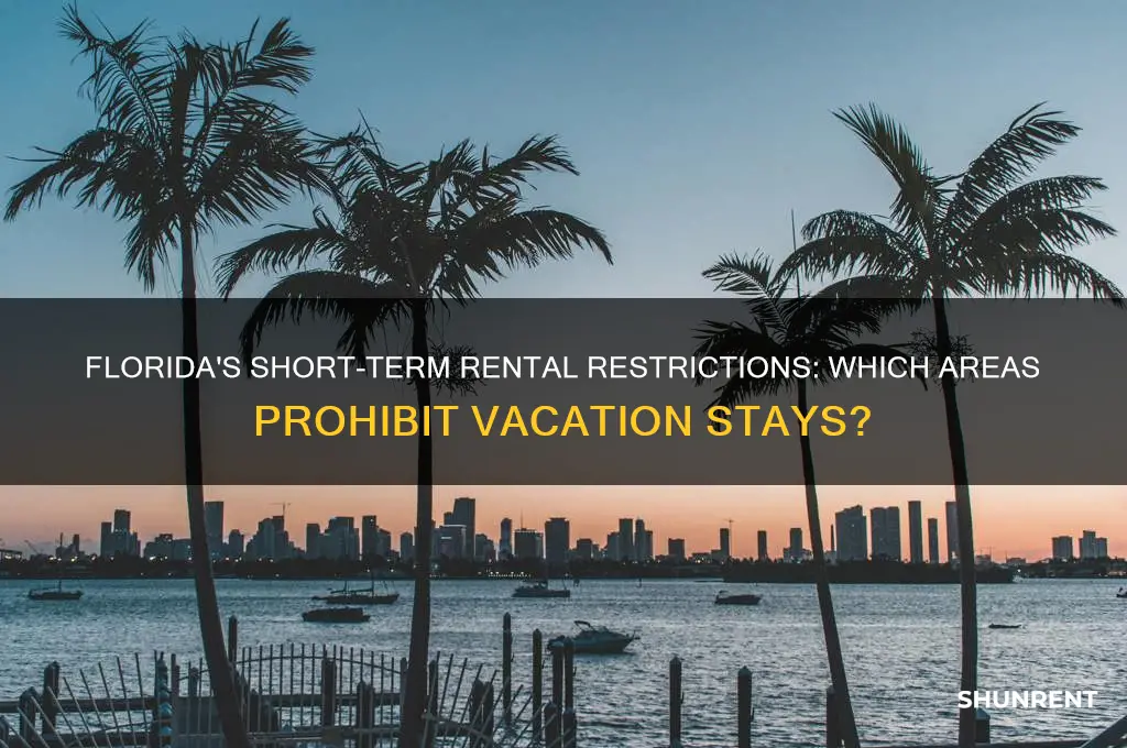 what areas of florida do not allow short term renta