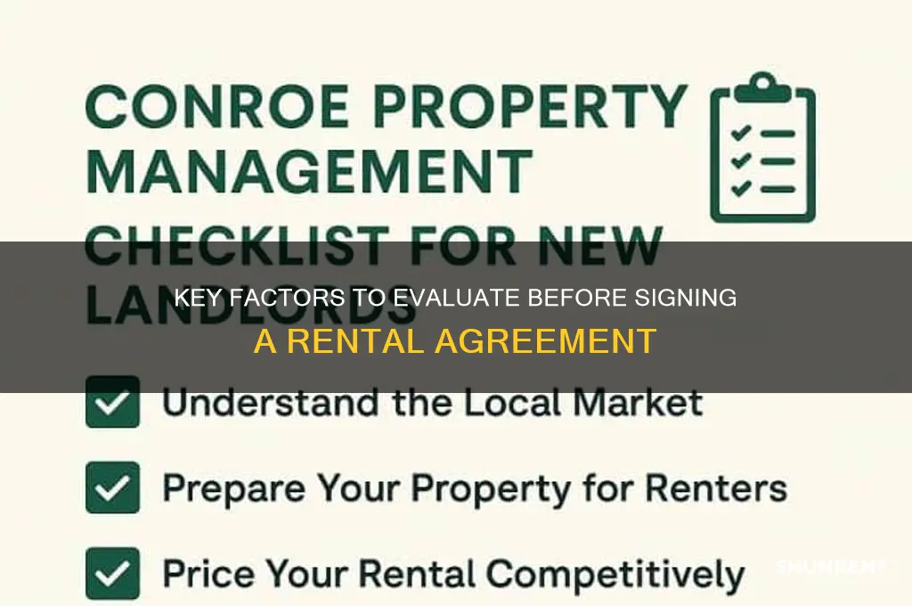 what aspect should be considered when renting