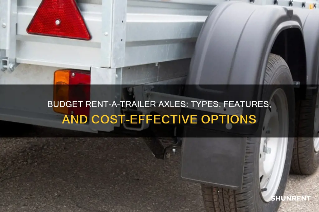 what axles are on a budget rent a trailer