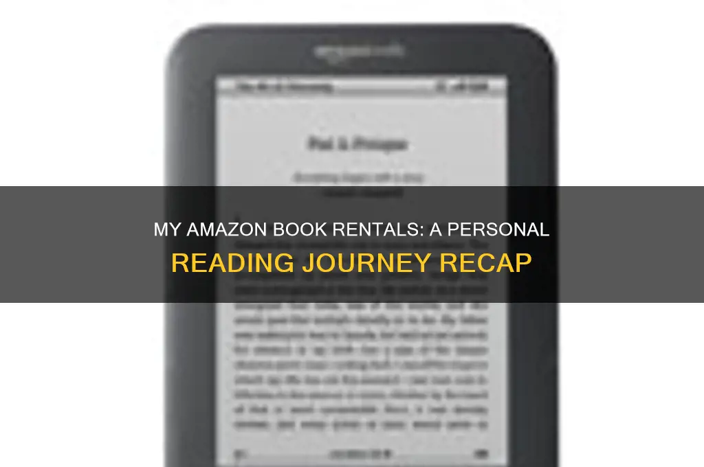 what books have i rented from amazon
