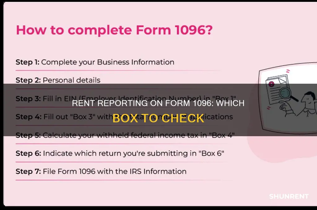 what box do i check on the 1096 for rent