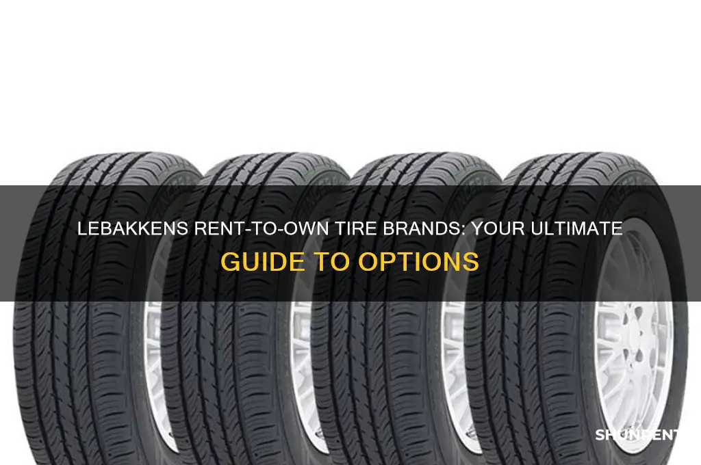 what brands of tires does lebakkens rent to own carry