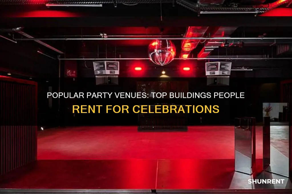 what buildings do people rent for partys usualy