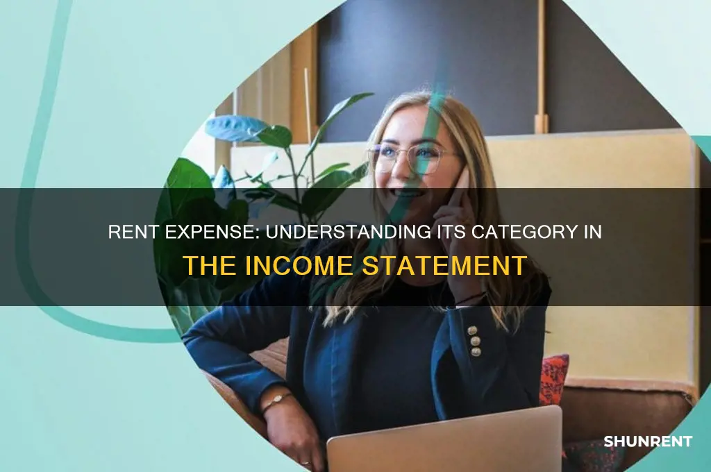 what catagory is rent in in income statement
